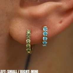 Alexandrite Huggie Hoop