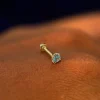 Aquamarine Flatback Piercing