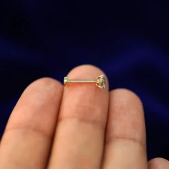 Aquamarine Flatback Piercing