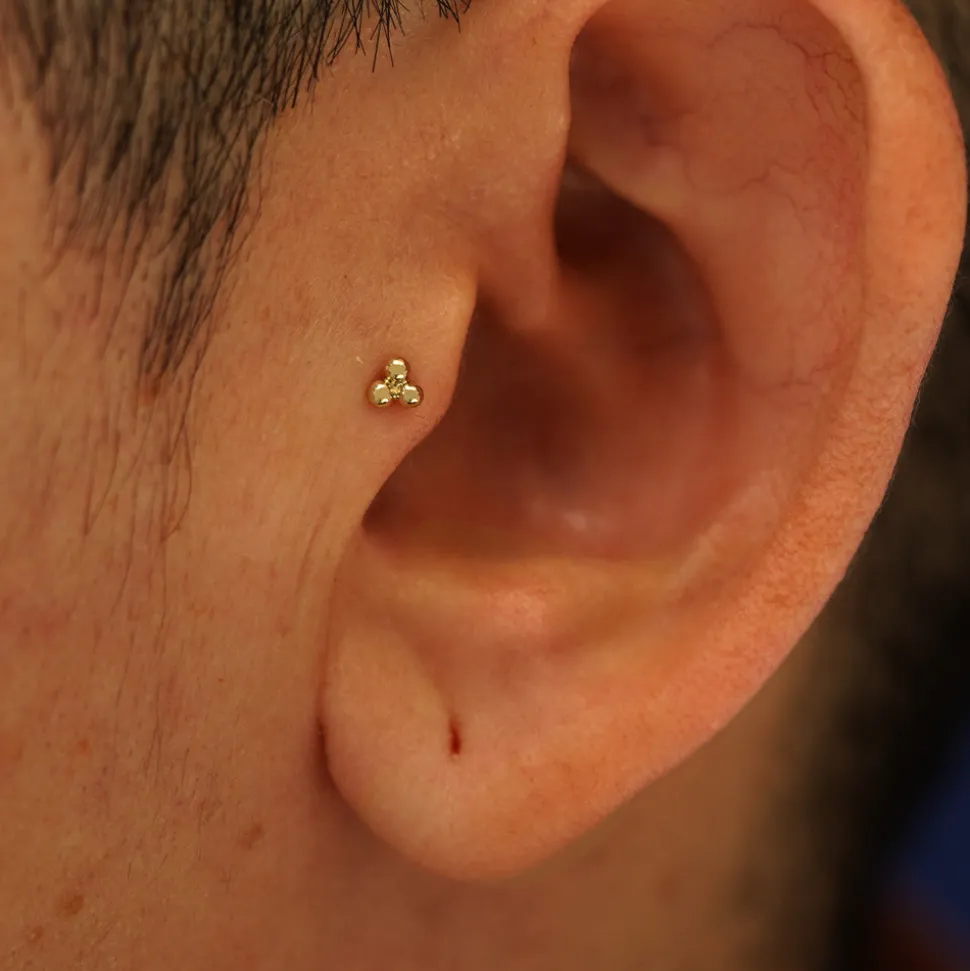Ball Trio Flatback Piercing