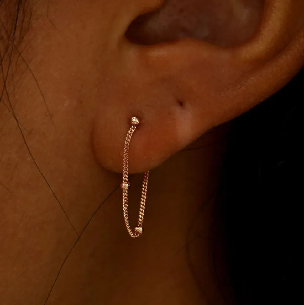 Beaded Essential Chain Loop Earring