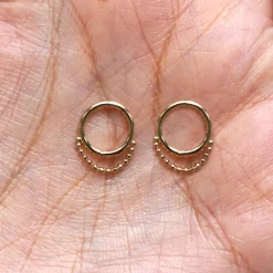 Beaded Huggie Earring / Piercing