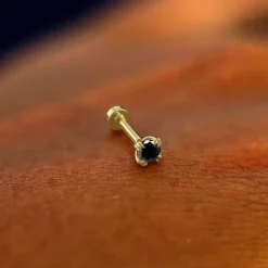 Black Diamond Flatback Piercing