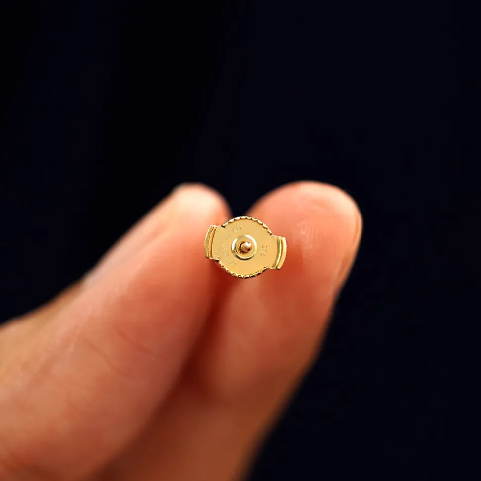 Blue Sapphire Pressure Lock Earring