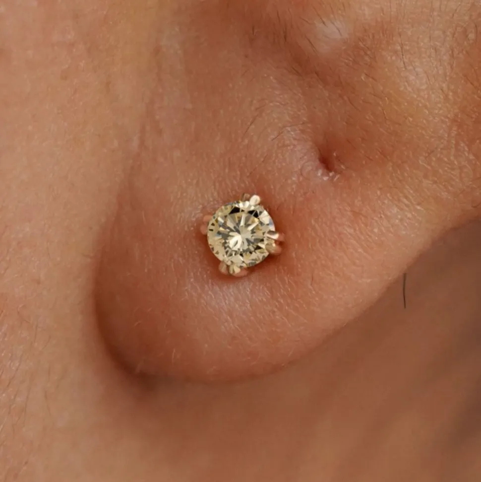 Champagne Diamond Earring