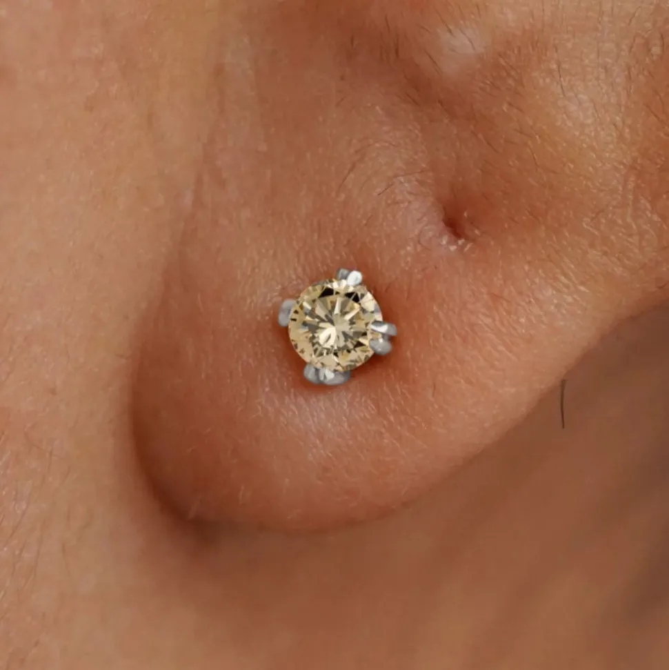 Champagne Diamond Earring