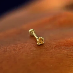 Citrine Flatback Piercing