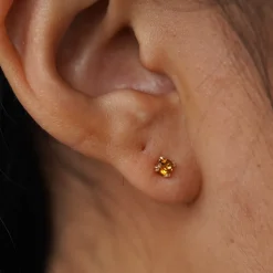 Citrine Flatback Piercing