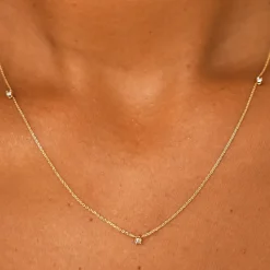 3 Diamond Cable Necklace