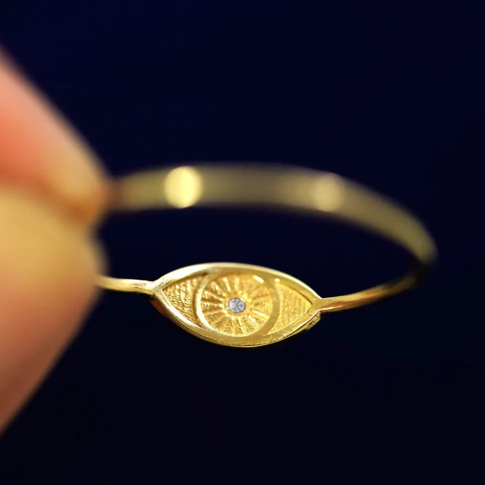Diamond Evil Eye Ring