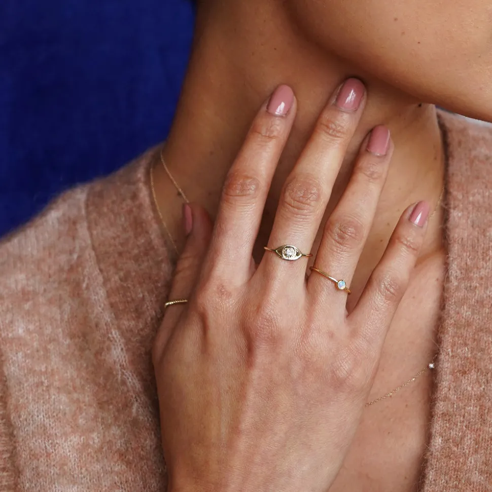 Diamond Evil Eye Ring