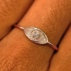 Diamond Evil Eye Ring