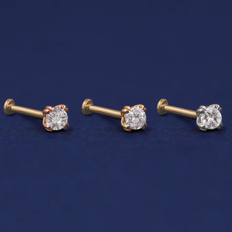 Diamond Flatback Piercing