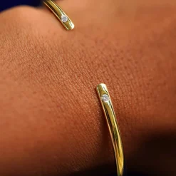 Diamond Open Bangle