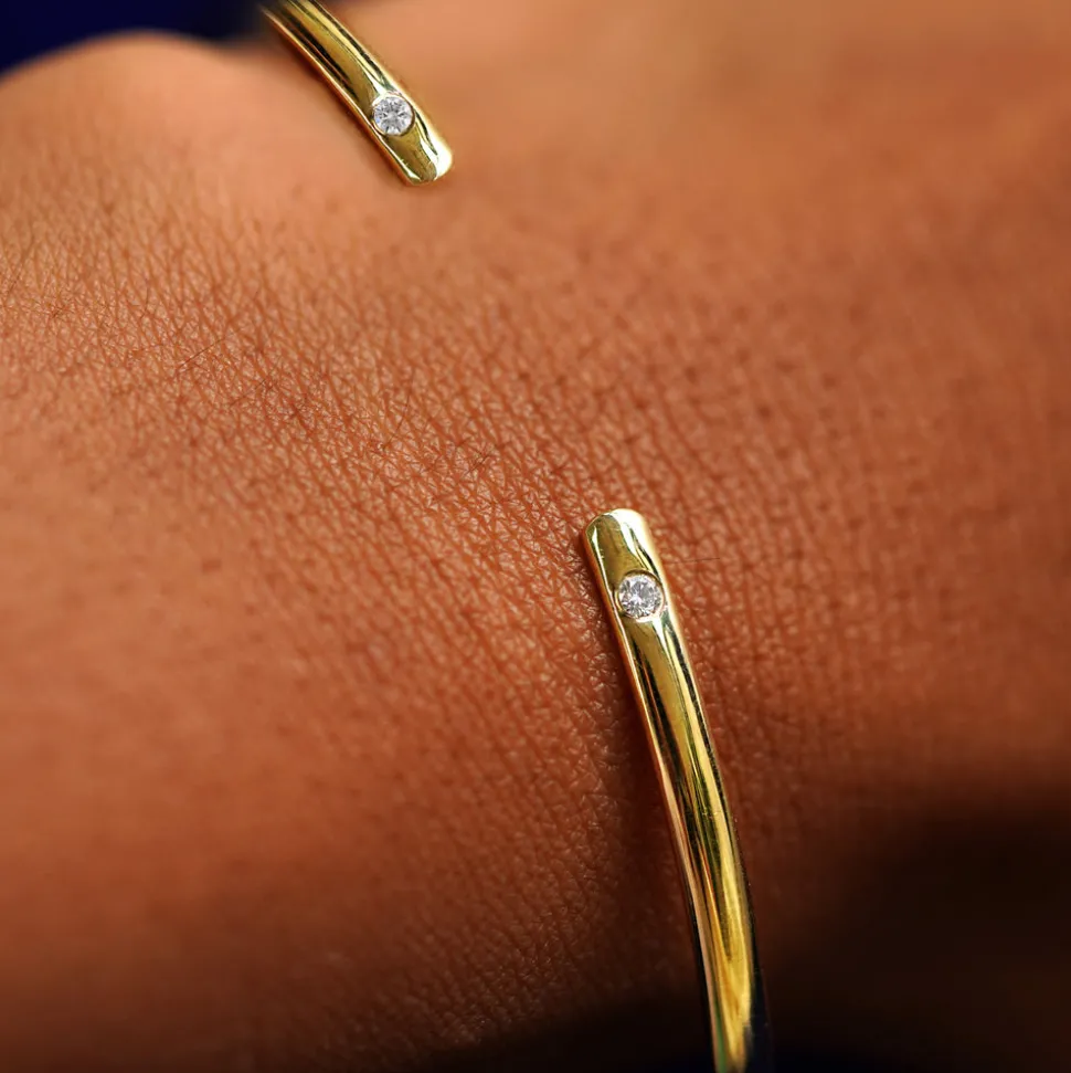 Diamond Open Bangle