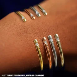 Diamond Open Bangle