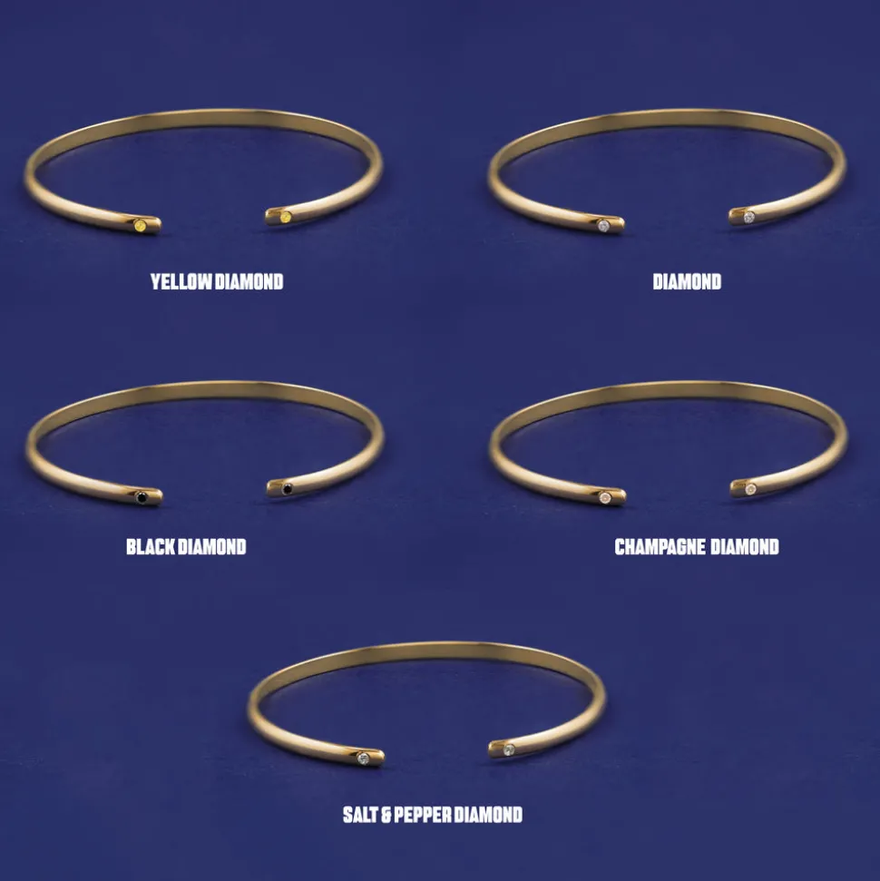 Diamond Open Bangle