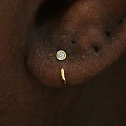 Diamond Open Hoop
