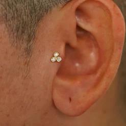 Diamond Trio Flatback Piercing