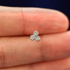 Diamond Trio Flatback Piercing