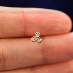 Diamond Trio Flatback Piercing
