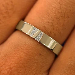 Double Baguette Diamond Band