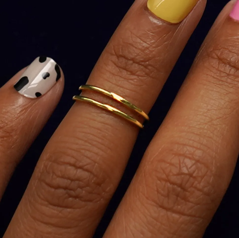 Double Line Toe Ring