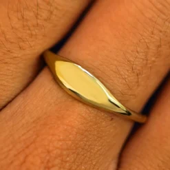 Elongated Puffy Signet Ring