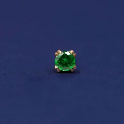 Emerald Flatback Piercing