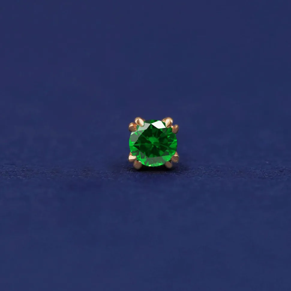 Emerald Flatback Piercing