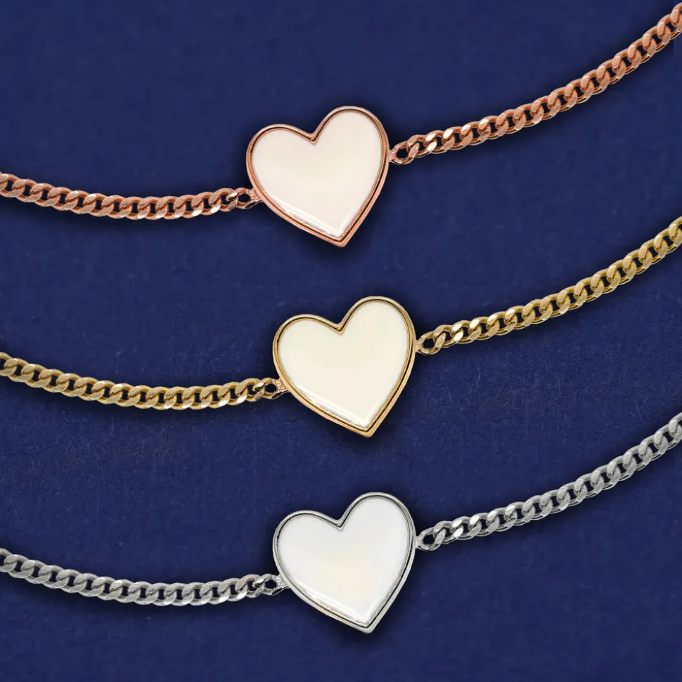 Enamel Heart Bracelet