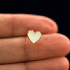 Enamel Heart Earring