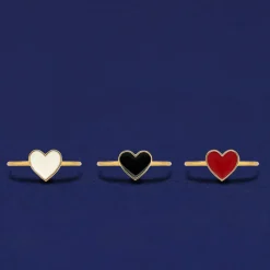 Enamel Heart Ring