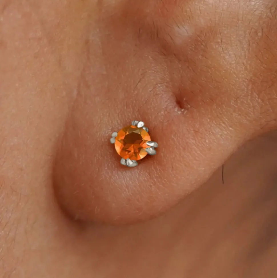 Fire Opal Earring