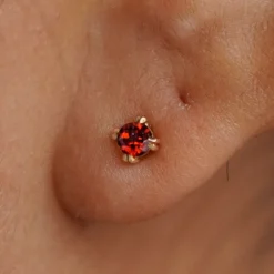 Garnet Earring