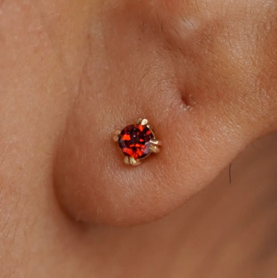 Garnet Earring