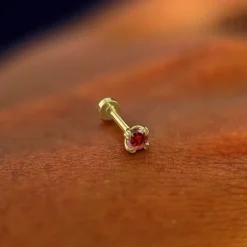Garnet Flatback Piercing