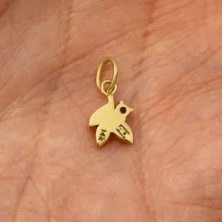 Gemstone 3 Leaves Charm