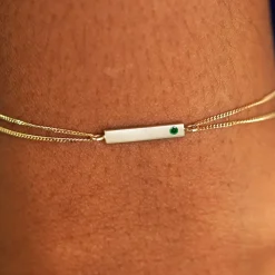 Gemstone Bar Bracelet