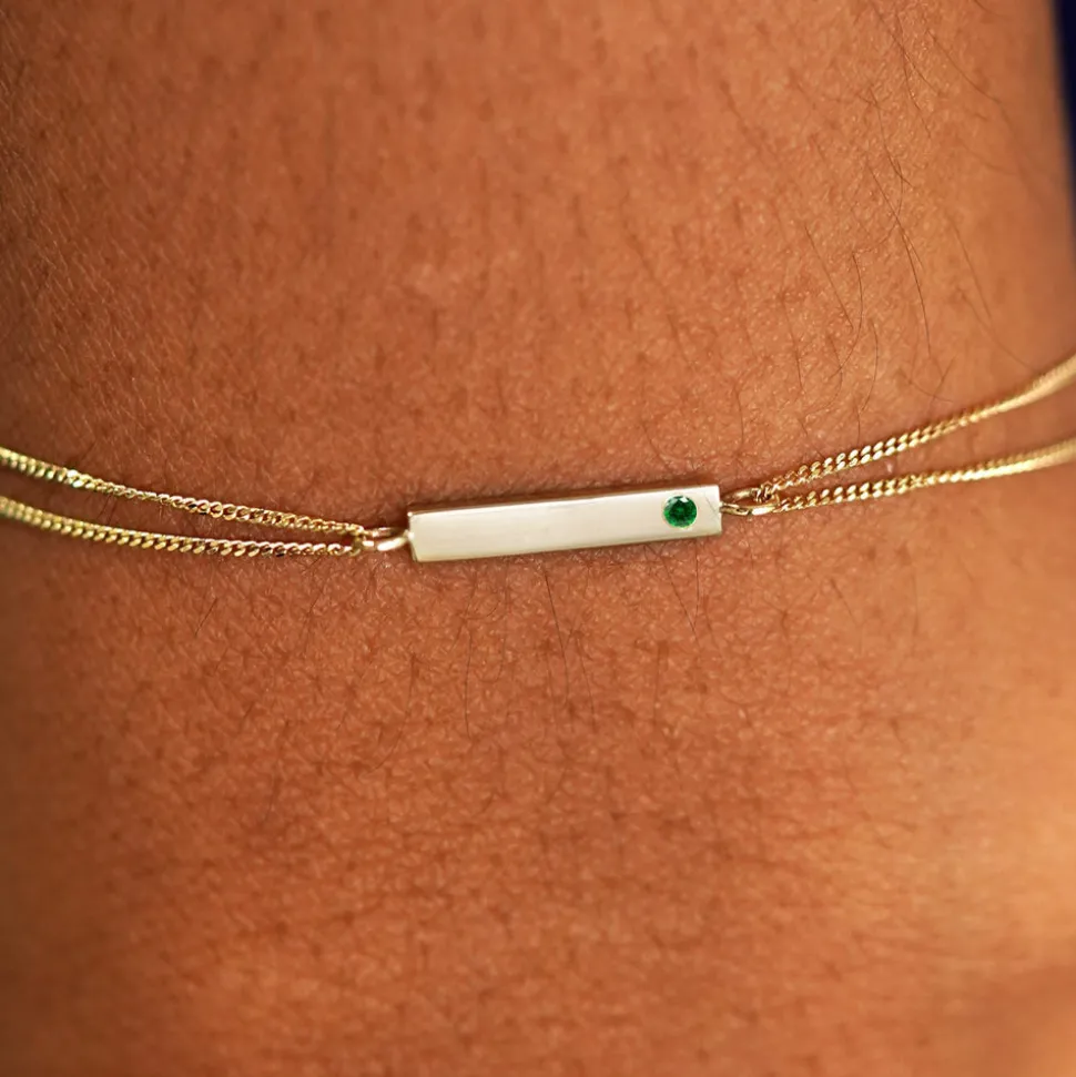 Gemstone Bar Bracelet