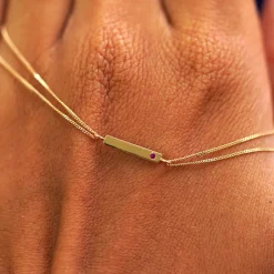 Gemstone Bar Bracelet