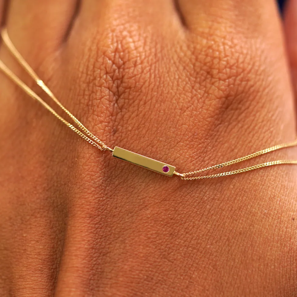 Gemstone Bar Bracelet