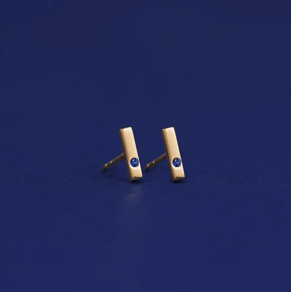 Gemstone Bar Earring
