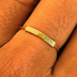 Gemstone Bar Ring