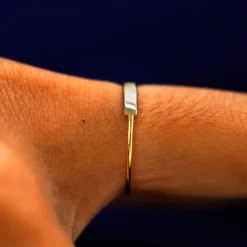 Gemstone Bar Ring