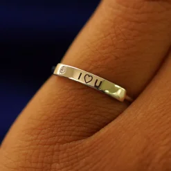 Gemstone Bar Ring