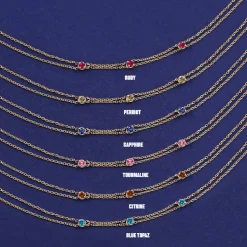 3 Gemstone Cable Bracelet