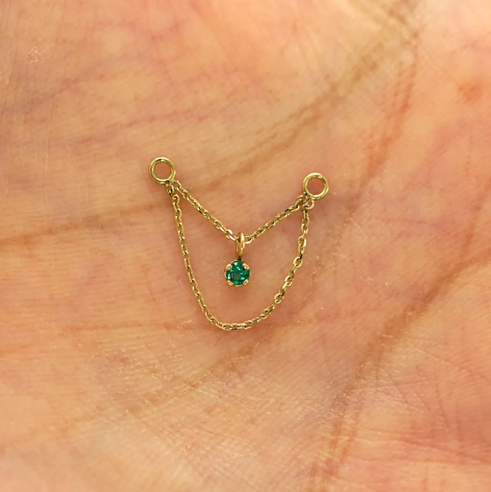 Gemstone Cable Chain Connector