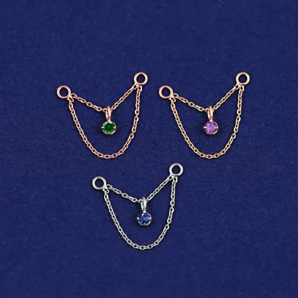 Gemstone Cable Chain Connector
