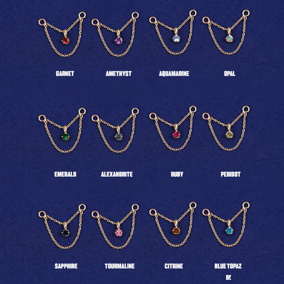 Gemstone Cable Chain Connector